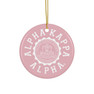 Alpha Kappa Alpha Round Christmas Shield Ornaments