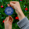 Delta Delta Delta Round Christmas Shield Ornaments