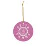 Delta Gamma Round Christmas Shield Ornaments