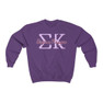 Printify Sigma Kappa Greek Type Crewneck Sweatshirts 