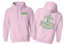 Printify Alpha Kappa Alpha Crest World Famous Hooded Sweatshirts 