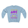 Printify Delta Phi Epsilon Ugly Christmas Sweater Crewneck Sweatshirts 