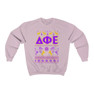 Printify Delta Phi Epsilon Ugly Christmas Sweater Crewneck Sweatshirts 