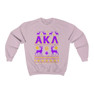 Printify Alpha Kappa Lambda Ugly Christmas Sweater Crewneck Sweatshirts 