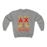 Printify Delta Chi Ugly Christmas Sweater Crewneck Sweatshirts 