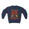 Printify Delta Chi Ugly Christmas Sweater Crewneck Sweatshirts 