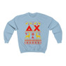 Printify Delta Chi Ugly Christmas Sweater Crewneck Sweatshirts 