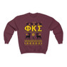 Printify Phi Kappa Sigma Ugly Christmas Sweater Crewneck Sweatshirts 