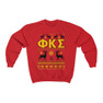 Printify Phi Kappa Sigma Ugly Christmas Sweater Crewneck Sweatshirts 