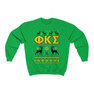 Printify Phi Kappa Sigma Ugly Christmas Sweater Crewneck Sweatshirts 
