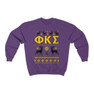 Printify Phi Kappa Sigma Ugly Christmas Sweater Crewneck Sweatshirts 