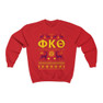 Printify Phi Kappa Theta Ugly Christmas Sweater Crewneck Sweatshirts 