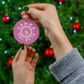 Gamma Phi Beta Round Christmas Shield Ornaments