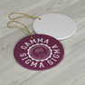 Gamma Sigma Sigma Round Christmas Shield Ornaments