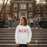 Alpha Omicron Pi Greek Type Crewneck Sweatshirts