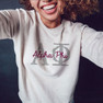 Alpha Phi Greek Type Crewneck Sweatshirts