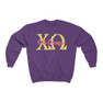 Chi Omega Greek Type Crewneck Sweatshirts