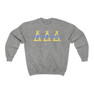 Delta Delta Delta Greek Type Crewneck Sweatshirts