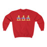 Delta Delta Delta Greek Type Crewneck Sweatshirts