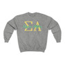 Sigma Alpha Greek Type Crewneck Sweatshirts