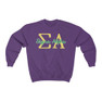 Sigma Alpha Greek Type Crewneck Sweatshirts