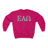 Sigma Alpha Omega Greek Type Crewneck Sweatshirts