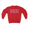 Sigma Sigma Sigma Greek Type Crewneck Sweatshirts
