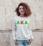 Printify Alpha Kappa Alpha Leah Crewneck Sweatshirt 