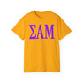 SIGMA ALPHA MU LETTERED TEE - $24.95