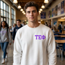 Tau Epsilon Phi World Famous Crest - Shield Crewneck Sweatshirts