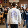 Zeta Beta Tau World Famous Crest - Shield Crewneck Sweatshirts