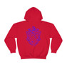 Printify Theta Xi World Famous Crest - Shield Hooded Sweatshirts 
