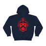 Printify Triangle World Famous Crest - Shield Hooded Sweatshirts 