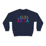Delta Zeta Colors Upon Colors Crewneck Sweatshirt