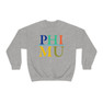 Phi Mu Colors Upon Colors Crewneck Sweatshirt