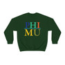 Phi Mu Colors Upon Colors Crewneck Sweatshirt