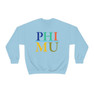 Phi Mu Colors Upon Colors Crewneck Sweatshirt