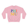 Phi Mu Colors Upon Colors Crewneck Sweatshirt