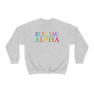 Zeta Tau Alpha Colors Upon Colors Crewneck Sweatshirt