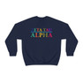 Zeta Tau Alpha Colors Upon Colors Crewneck Sweatshirt