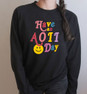 Alpha Omicron Pi Have A Day Crewneck Sweatshirt