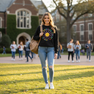 Alpha Epsilon Phi Rainbow Daisy Crewneck Sweatshirt