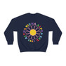 Alpha Sigma Alpha Rainbow Daisy Crewneck Sweatshirt