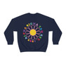 Alpha Sigma Tau Rainbow Daisy Crewneck Sweatshirt