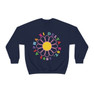 Alpha Xi Delta Rainbow Daisy Crewneck Sweatshirt