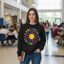 Delta Phi Epsilon Rainbow Daisy Crewneck Sweatshirt