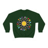 Zeta Tau Alpha Rainbow Daisy Crewneck Sweatshirt