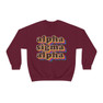 Alpha Sigma Alpha Retro Maya Crewneck Sweatshirts