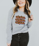 Alpha Sigma Alpha Retro Maya Crewneck Sweatshirts