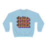 Delta Delta Delta Retro Maya Crewneck Sweatshirts